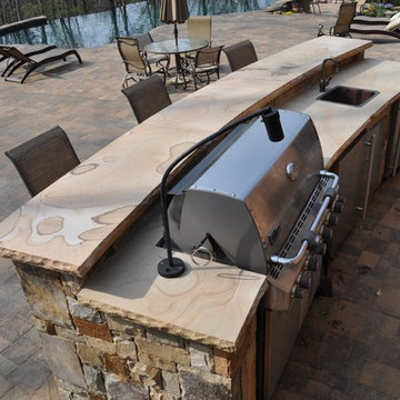 Roswell, GA Backyard Swimming Pool Retreat