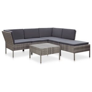GDF Studio Grenada 3-Seater Acacia Sectional Set With Coffee Table and  Ottoman - Transitional - Outdoor Lounge Sets - by GDFStudio | Houzz