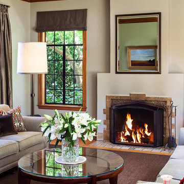 Living room fireplace
