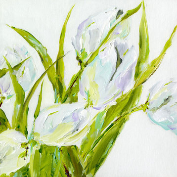 "White Tulips 1" Canvas Wall Art by Susan Pepe, 10"x10"