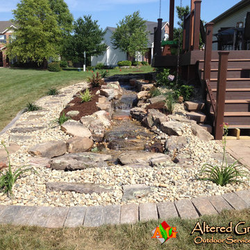 Backyard Makeover with Water Feature