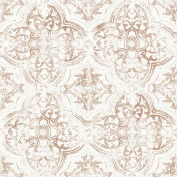 MN1892 Quartet Off White / Tan Wallpaper by York Wallcoverings