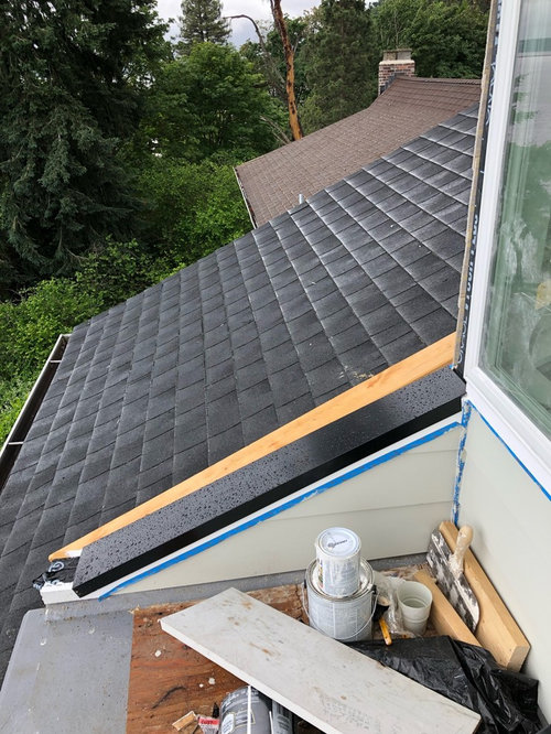 install railing on the sloped side