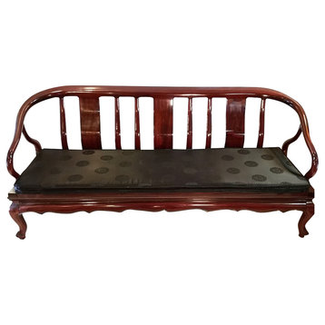 Oriental Couch-Daybed Rosewood With Silk Cushion