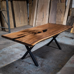 Walnut Single Slab Table #344 - Dining Tables