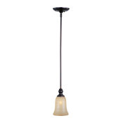 Maxim Infinity One Light Oil Rubbed Bronze Wilshire Glass Down Mini Pendant