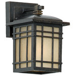Quoizel - Quoizel HC8406IB Hillcrest 1 Light Outdoor Lantern in Imperial Bronze - A design made for classic Arts & Crafts style homes but looks great in contemporary or modern homes as well. The translucent linen glass softens the light reducing glare and hot spots.