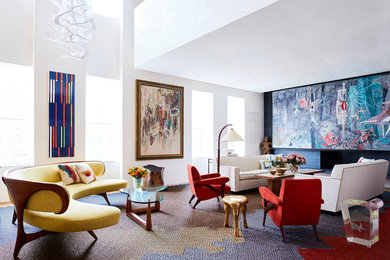 Inspiration for a contemporary living room remodel in New York