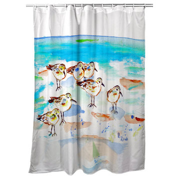 Betsy Drake Seven Sanderlings Shower Curtain