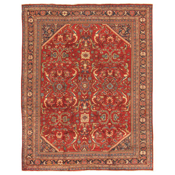 Mahal Collection Hand-Knotted Lamb's Wool Area Rug, 10'4"x13'2"