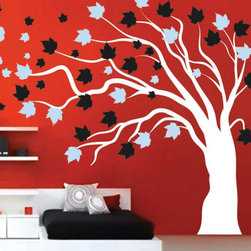 Large Blowing Tree Wall Decal - Wall Decals