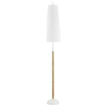 Mariana 2-Light Floor Lamp, Textured White