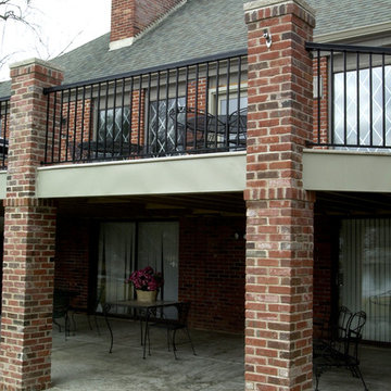 Custom Deck with Brick Columns