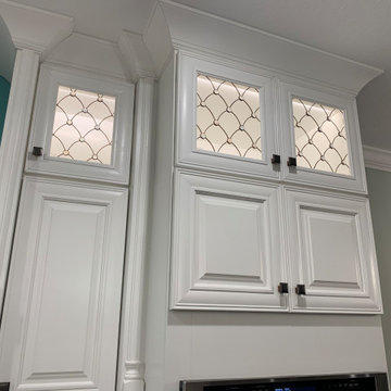 Kitchen Cabinet Art Glass