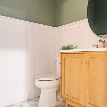 Farmhouse Style Powder Bathroom Remodel
