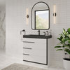 The Channing Bathroom Vanity, White, 30", Single Sink, Freestanding