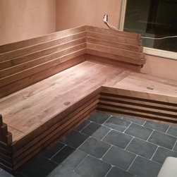 Walnut built in couch - Furniture