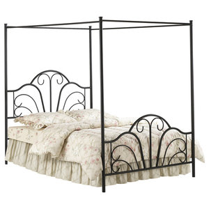Standard Furniture Princess Canopy Bed In Pink Metal Traditional Dover Canopy Bed Full