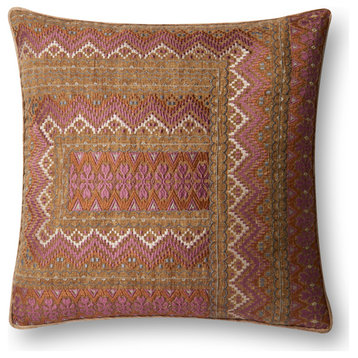 Pink/Rust 22"x22" Decorative Accent Pillow