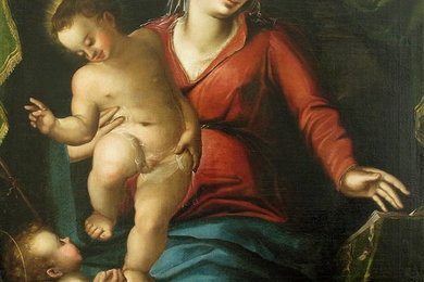 Madonna col Bambino e san Giovannino, scuola emiliana tardo-manierista.