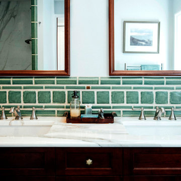 Hex Bathroom Floor/Shower & Sink Backsplash