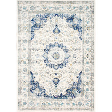 Traditional Medallion Verona Rug, Blue, 5'x7'5"