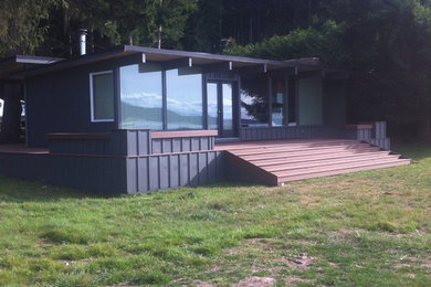 Example of a minimalist exterior home design in Seattle