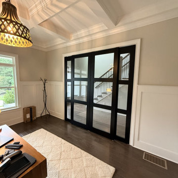 Lucia 2555 Matte Black - Bypass Doors with 2 slabs build as the sidelites
