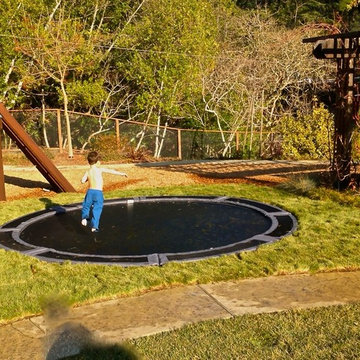 In ground trampolines