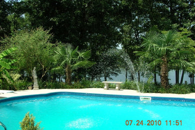 Inspiration for a mediterranean pool remodel in Charlotte