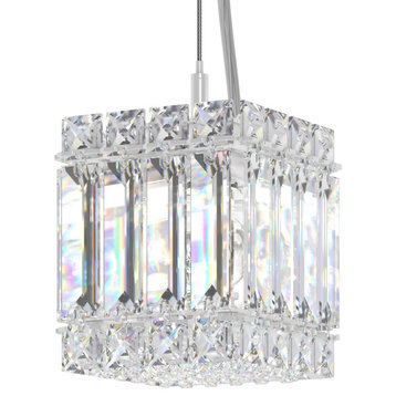 Quantum 2 Light Pendant Staless Steel Clear Crystals From Swarovski