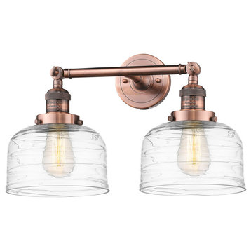 Innovations Bell LED Large Bath Vanity Light 208-AC-G713-LED, Antique Copper