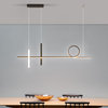 MIRODEMI® Chateau-d'Oex | LED Chandelier in a Minimalist Style for Dining Room, Black, L39.4xh47.2", Warm Light