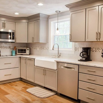 Transitional Summerstorm Kitchen Remodel with 1st floor wood flooring
