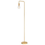 Lite Source - Nilmani Floor Lamp, French Gold E27 Vintage G95 Bulb 40W - Stylish and bold. Make an illuminating statement with this fixture. An ideal lighting fixture for your home.&nbsp