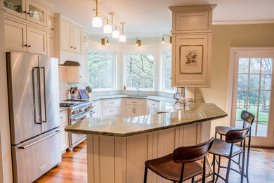 Country kitchen photo in Boston