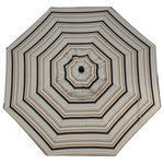 Furniture Barn USA - 9' Market Umbrella, Black Latte, Regular Height - Bask in cooling shade around your patio dining table with this 9' octagon umbrella. We use solution-dyed, double spun, commercial grade fabric on a strong aluminum frame for a durable, weather-resistant shade option. The tilt-and-crank mechanisms allow you to position this umbrella perfectly to maximize shade and comfort.