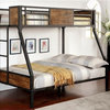 Furniture of America Baron Metal Twin over Full Bunk Bed in Black