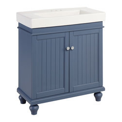 30" LANDER VANITY CABINET - BLUE - Products