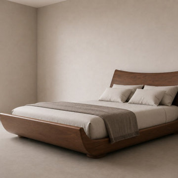 Scandinavian Platform Bed  | Modern Organic Low Profil Bed Frame