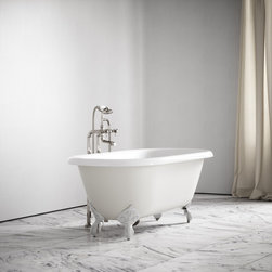 Connaught Matte Cream Roll Top Cast Iron Bath - Baths