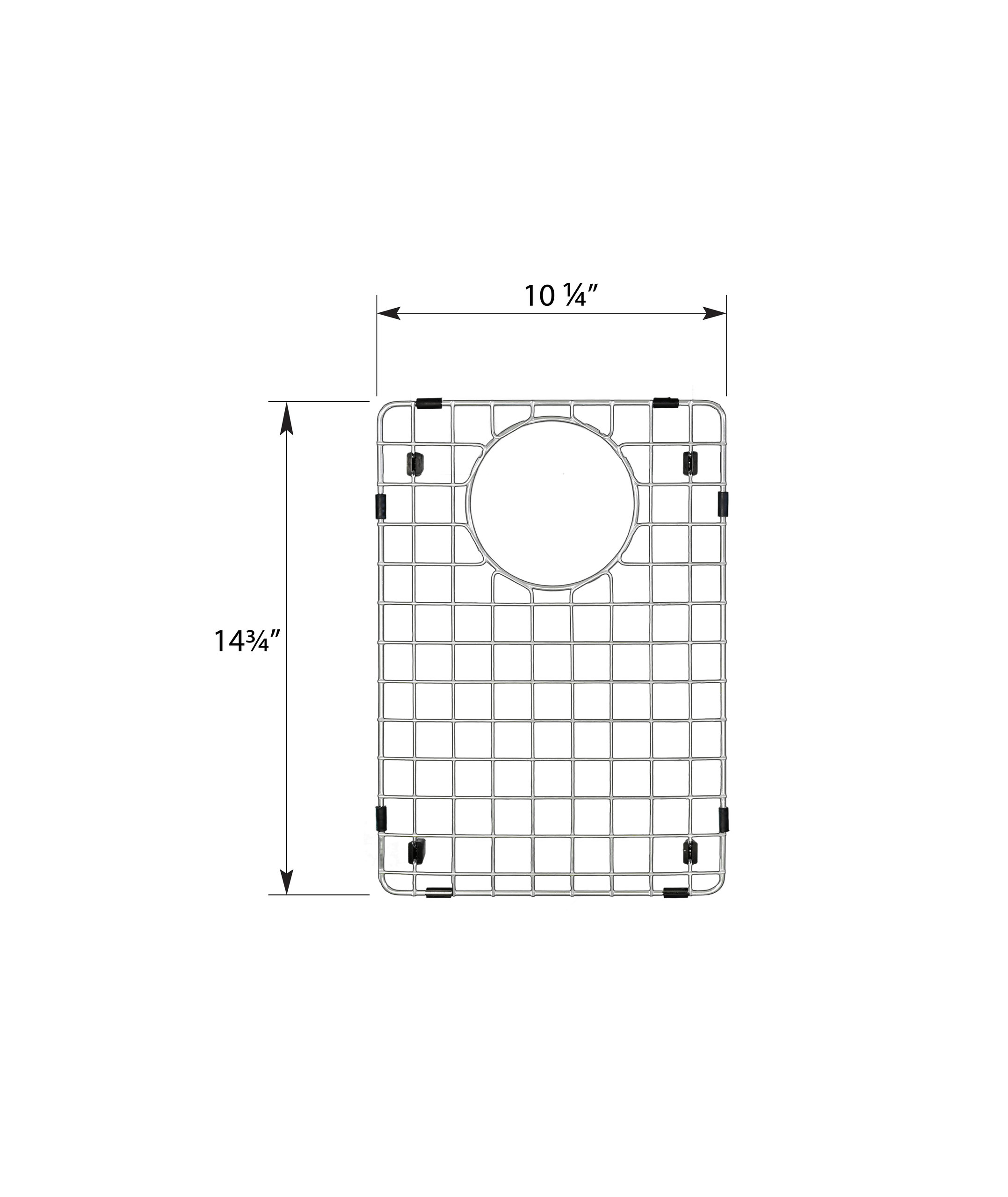 Karran GR-6016 Stainless Steel Grid 10 1/4" x 14-3/4", QT-811/QU-811 small bowl