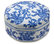 4" Floral Blue and White Small Porcelain Jewelry Box