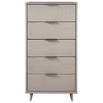 Granville Tall 23.62" Modern Narrow Dresser, Light Grey