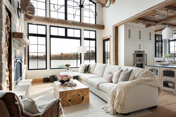 Rustic Living Room by Tays & Co Design Studios