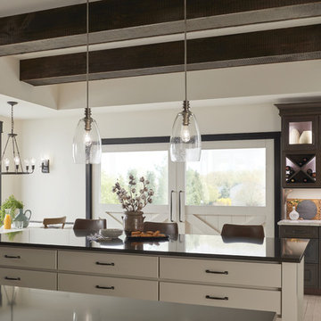 Lakum Pendant, Lucien Chandelier and Kayde Wall Sconce by Kichler