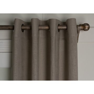 Serene Linen, Natural Cotton, Grommet Drapery Panel, 50"x95"
