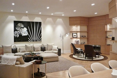 Living room - contemporary living room idea in New York