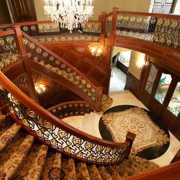 Custom santos mahogany stair