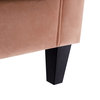 Branwen Velvet Button Tufted Square Tapered Leg Club Chair, Blush